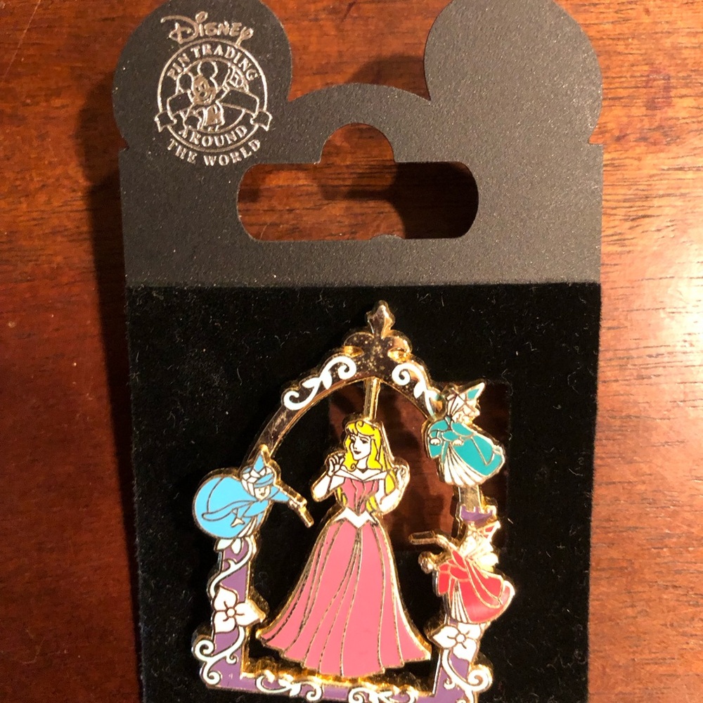 Disney Aurora Pink and Blue Dress Spinner Pin
